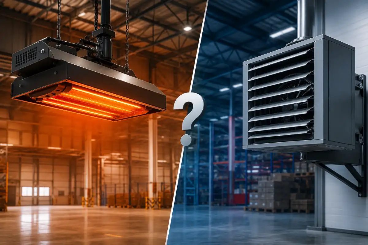 مقایسه هیتر تابشی و یونیت هیتر | کدام سیستم گرمایشی انتخاب بهتری است؟