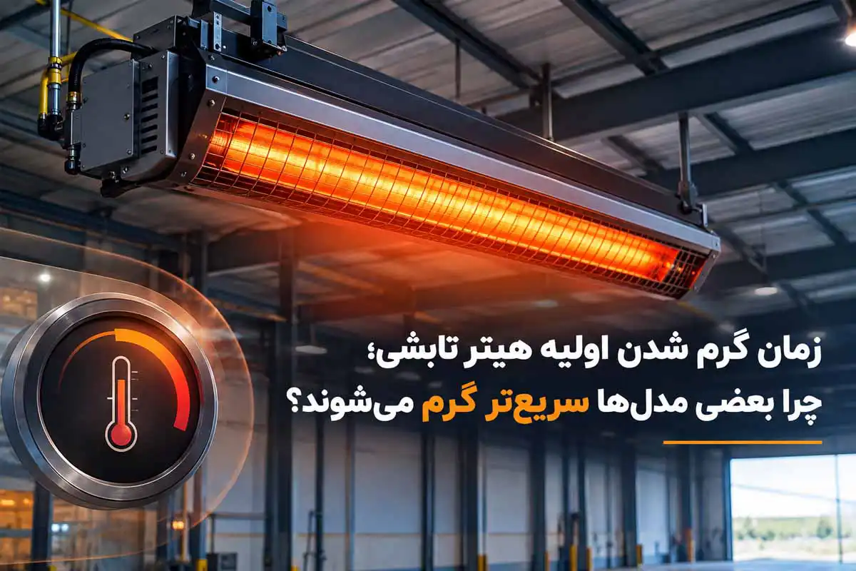 مدت زمان گرم شدن کامل هیتر تابشی